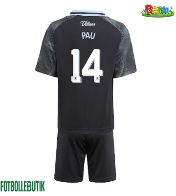 Aston Villa Pau Torres #14 Bortaställ Barn 2025-26 Kortärmad (+ Korta byxor)